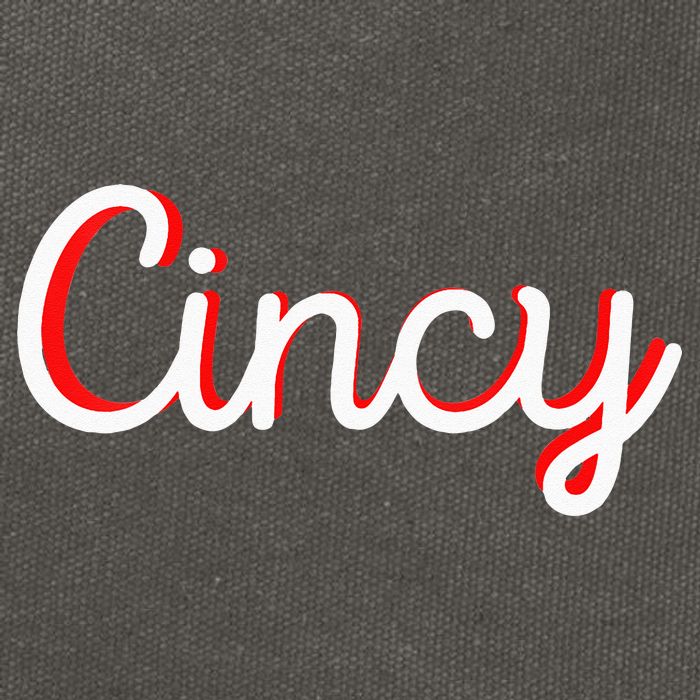 Womens Cincinnati Ohio Classic Red Script Cincy City Vacation Gift Cotton Canvas Backpack
