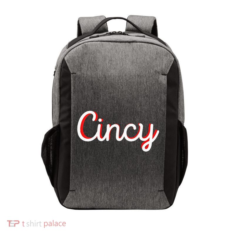Womens Cincinnati Ohio Classic Red Script Cincy City Vacation Gift Vector Backpack