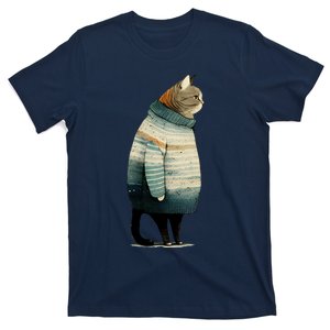 Winter Cat Print T-Shirt