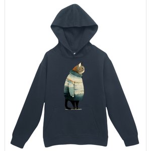 Winter Cat Print Urban Pullover Hoodie