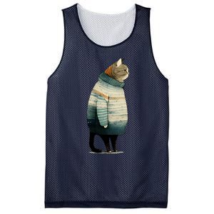 Winter Cat Print Mesh Reversible Basketball Jersey Tank