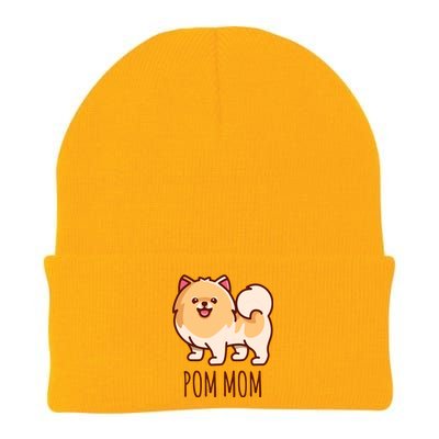 Womens Cute Pomeranian Pom Mom Funny Gift Knit Cap Winter Beanie