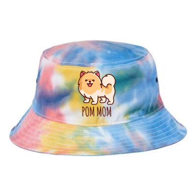 Womens Cute Pomeranian Pom Mom Funny Gift Tie Dye Newport Bucket Hat