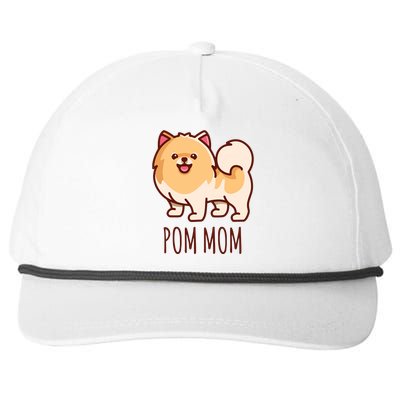 Womens Cute Pomeranian Pom Mom Funny Gift Snapback Five-Panel Rope Hat