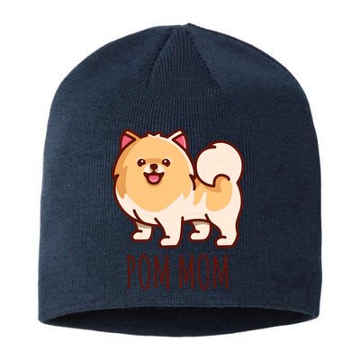 Womens Cute Pomeranian Pom Mom Funny Gift Sustainable Beanie