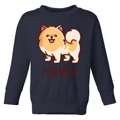 Womens Cute Pomeranian Pom Mom Funny Gift Toddler Sweatshirt