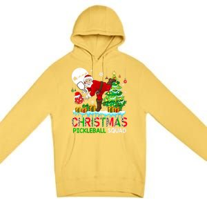 Women Christmas Pickleball Squad Santa Playing Pickleball Player Gift Premium Pullover Hoodie