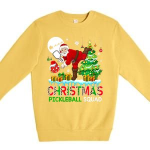 Women Christmas Pickleball Squad Santa Playing Pickleball Player Gift Premium Crewneck Sweatshirt