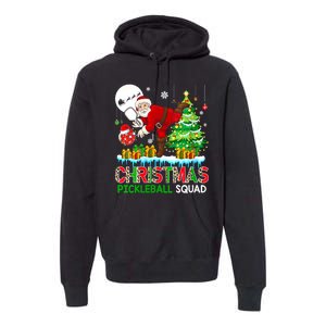 Women Christmas Pickleball Squad Santa Playing Pickleball Player Gift Premium Hoodie