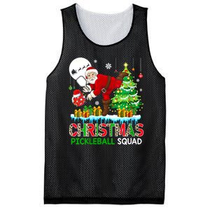 Women Christmas Pickleball Squad Santa Playing Pickleball Player Gift Mesh Reversible Basketball Jersey Tank