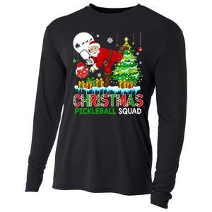 Women Christmas Pickleball Squad Santa Playing Pickleball Player Gift Cooling Performance Long Sleeve Crew