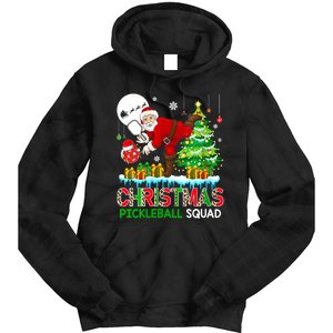 Women Christmas Pickleball Squad Santa Playing Pickleball Player Gift Tie Dye Hoodie