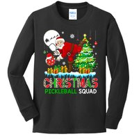 Women Christmas Pickleball Squad Santa Playing Pickleball Player Gift Kids Long Sleeve Shirt