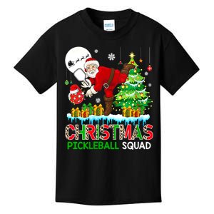 Women Christmas Pickleball Squad Santa Playing Pickleball Player Gift Kids T-Shirt