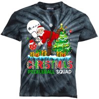 Women Christmas Pickleball Squad Santa Playing Pickleball Player Gift Kids Tie-Dye T-Shirt