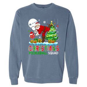 Women Christmas Pickleball Squad Santa Playing Pickleball Player Gift Garment-Dyed Sweatshirt