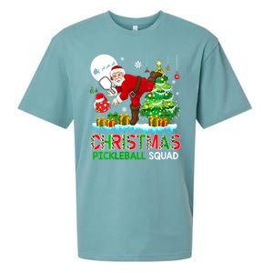 Women Christmas Pickleball Squad Santa Playing Pickleball Player Gift Sueded Cloud Jersey T-Shirt