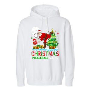 Women Christmas Pickleball Squad Santa Playing Pickleball Player Gift Garment-Dyed Fleece Hoodie