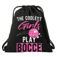 Womens Coolest Play Bocce Ball Drawstring Bag