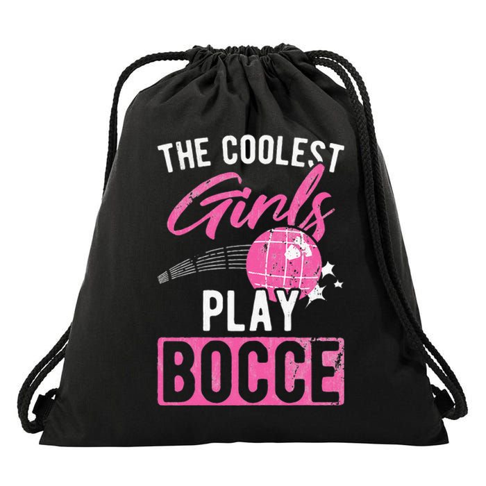 Womens Coolest Play Bocce Ball Drawstring Bag