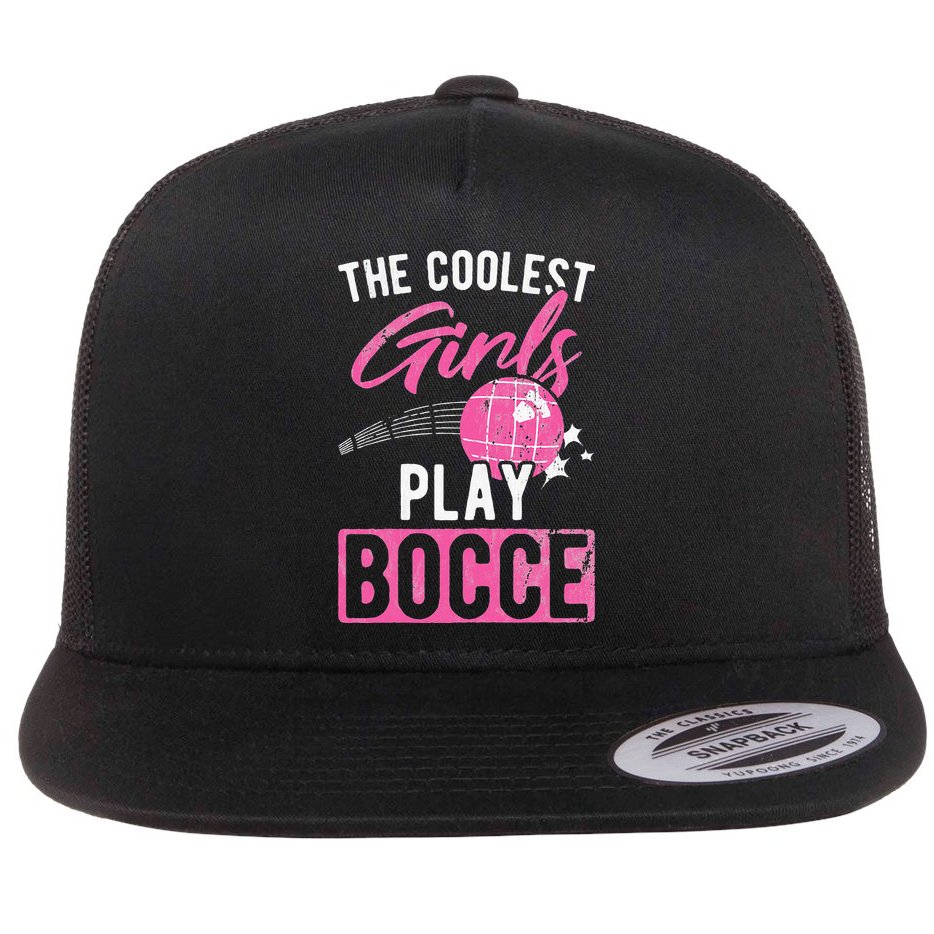 Womens Coolest Play Bocce Ball Flat Bill Trucker Hat