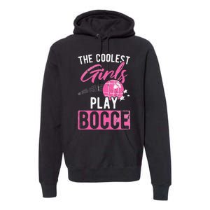 Womens Coolest Play Bocce Ball Premium Hoodie