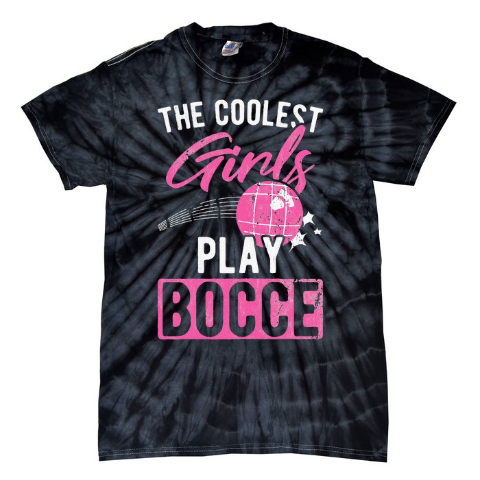 Womens Coolest Play Bocce Ball Tie-Dye T-Shirt