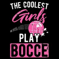 Womens Coolest Play Bocce Ball Cropped Pullover Crew