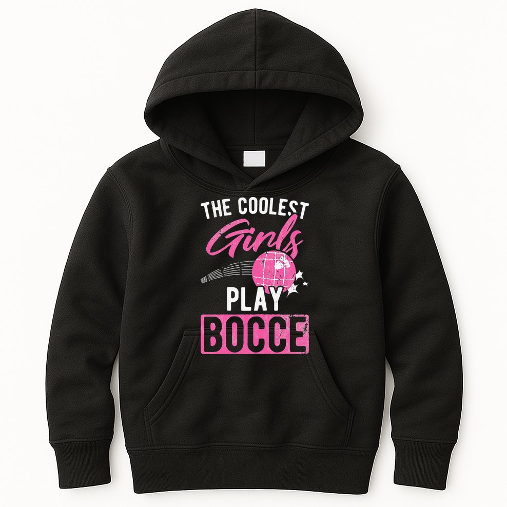 Womens Coolest Play Bocce Ball Kids Hoodie