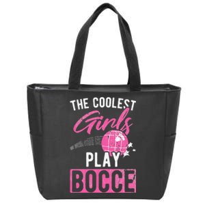 Womens Coolest Play Bocce Ball Zip Tote Bag