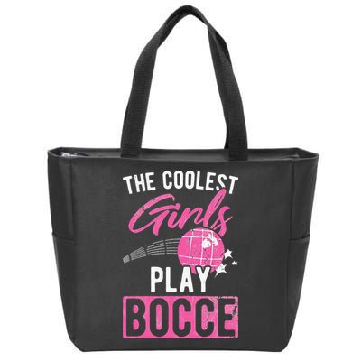 Womens Coolest Play Bocce Ball Zip Tote Bag