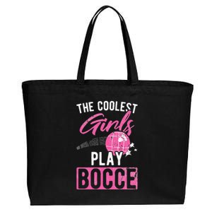 Womens Coolest Play Bocce Ball Cotton Canvas Jumbo Tote