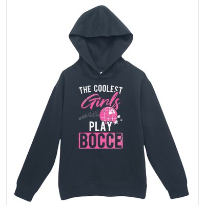 Womens Coolest Play Bocce Ball Urban Pullover Hoodie