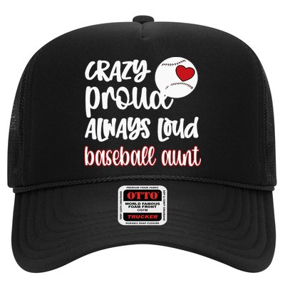 Womens Crazy Proud Baseball Aunt Baseball Fan Baseball Auntie Trucker Hat