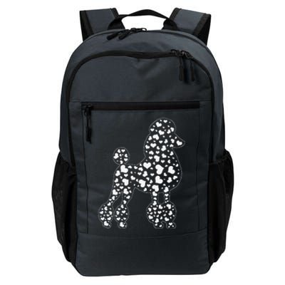 Womens Cute Poodle Dog Hearts Couple Valentine's Puppy Pet Lover Daily Commute Backpack