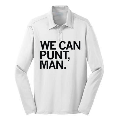 We Can Punt Man Silk Touch Performance Long Sleeve Polo