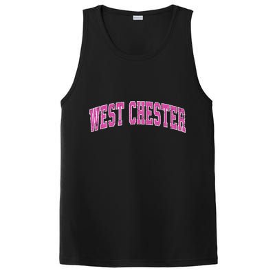 West Chester Pennsylvania PA Vintage Sports Design Pink PosiCharge Competitor Tank