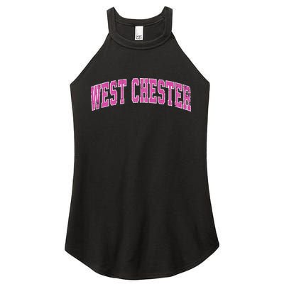 West Chester Pennsylvania PA Vintage Sports Design Pink Women's Perfect Tri Rocker Tank