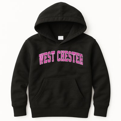 West Chester Pennsylvania PA Vintage Sports Design Pink Kids Hoodie
