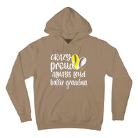 Womens Crazy Proud Softball Player Baseball Player Grandma Baller Hoodie