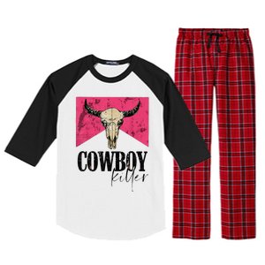 Western Cowgirl Punchy Cowboy Killers Bull Horn Raglan Sleeve Pajama Set