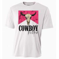 Western Cowgirl Punchy Cowboy Killers Bull Horn Cooling Performance Crew T-Shirt