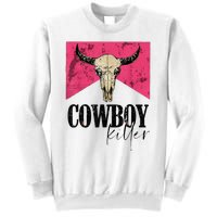 Western Cowgirl Punchy Cowboy Killers Bull Horn Sweatshirt