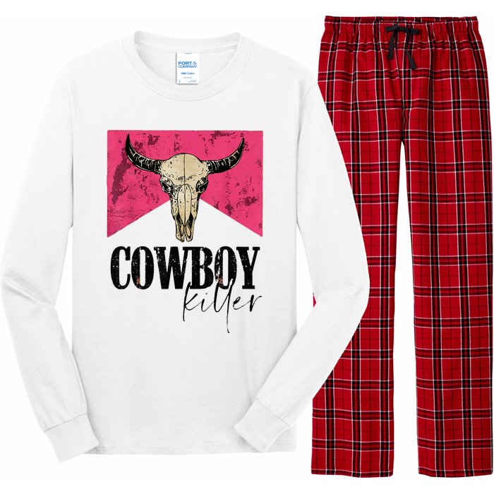 Western Cowgirl Punchy Cowboy Killers Bull Horn Long Sleeve Pajama Set