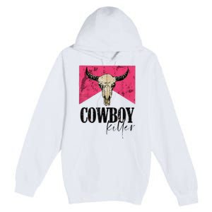 Western Cowgirl Punchy Cowboy Killers Bull Horn Premium Pullover Hoodie