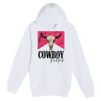 Western Cowgirl Punchy Cowboy Killers Bull Horn Premium Pullover Hoodie