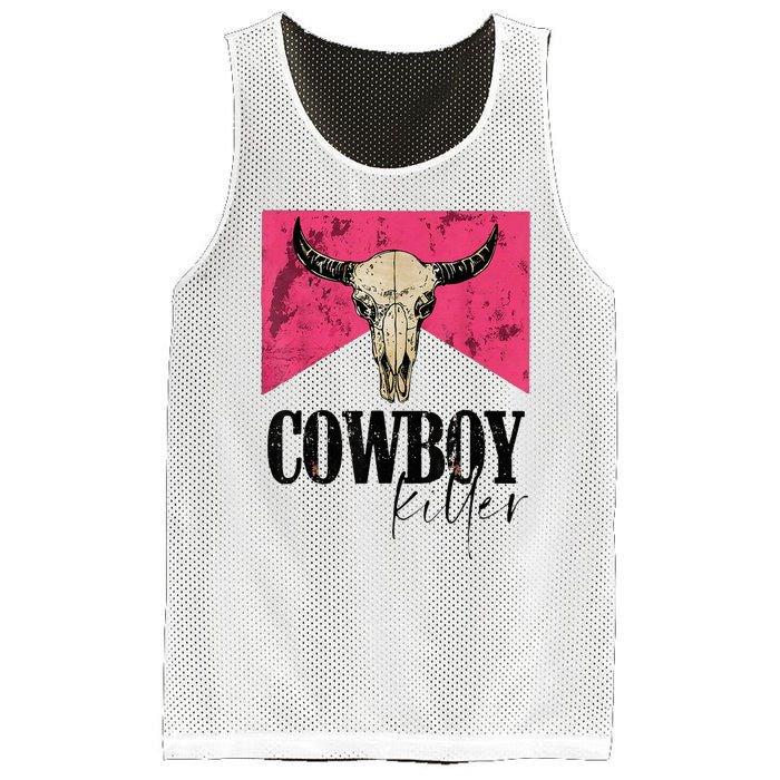 Western Cowgirl Punchy Cowboy Killers Bull Horn Mesh Reversible Basketball Jersey Tank