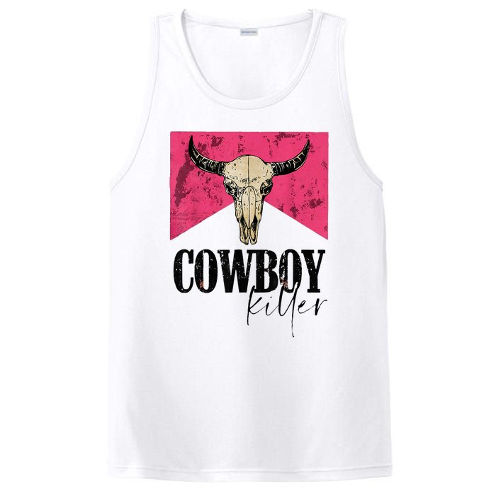 Western Cowgirl Punchy Cowboy Killers Bull Horn PosiCharge Competitor Tank