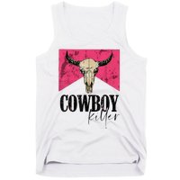 Western Cowgirl Punchy Cowboy Killers Bull Horn Tank Top