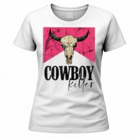 Western Cowgirl Punchy Cowboy Killers Bull Horn Women's T-Shirt